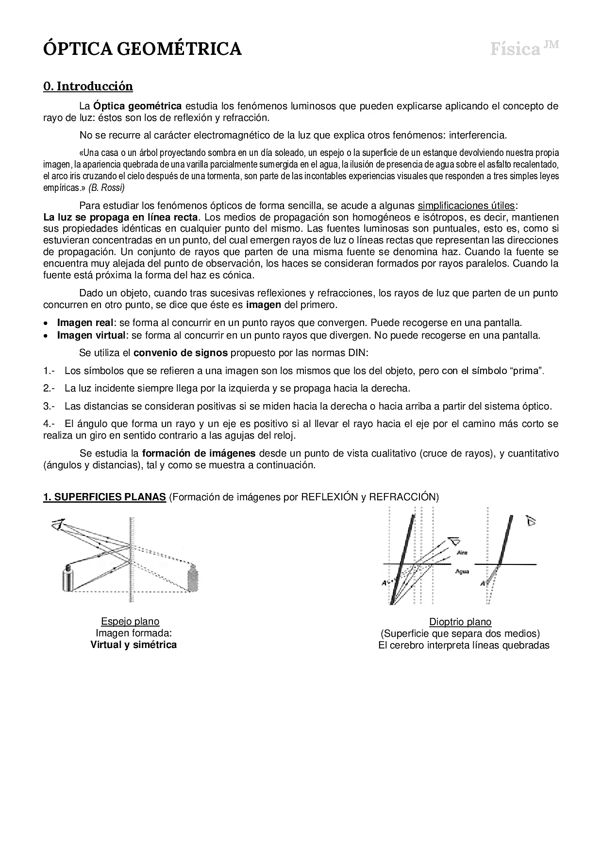 ÓPTICA GEOMÉTRICA